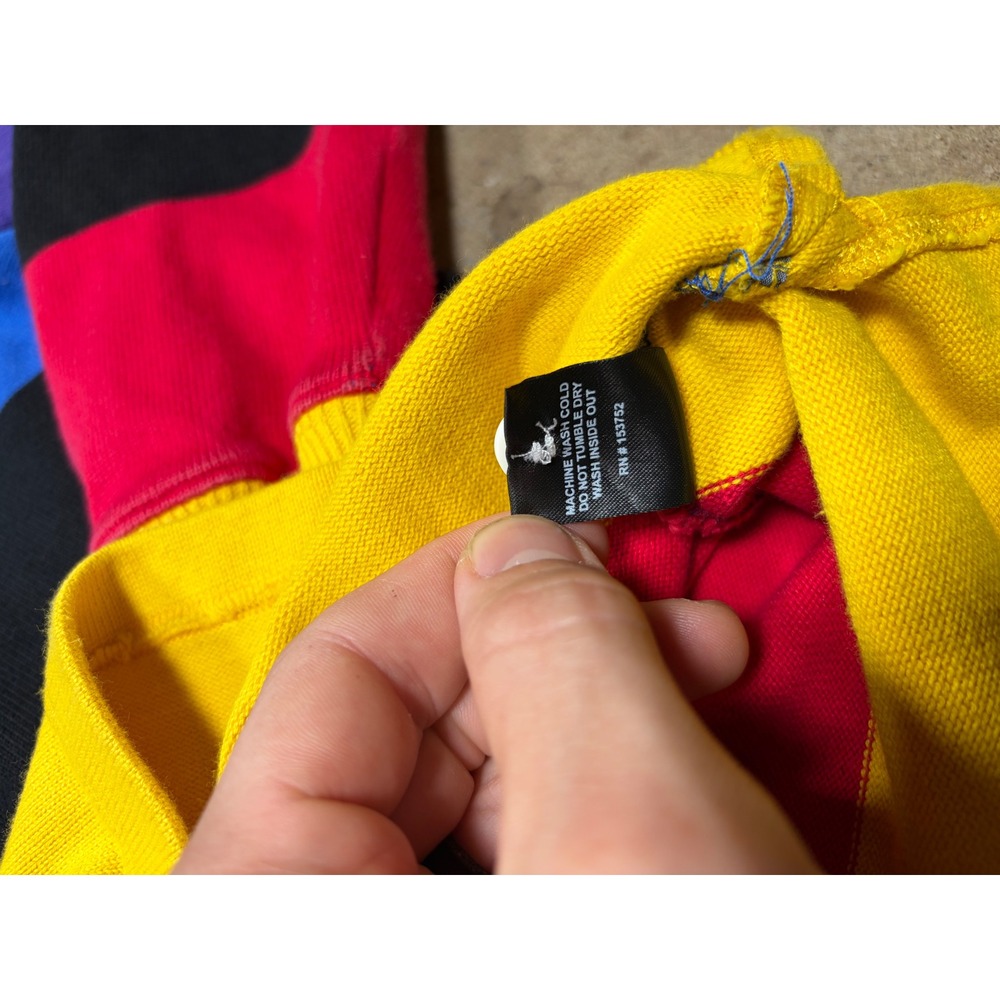 Rowing Blazers Mens Multicolor Striped Rugby Shirt Small Made in Portugal - Picture 7 of 8